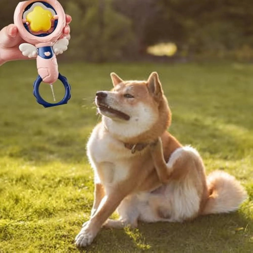 Set of four durable interactive dog toys including chew-resistant squeaky toys and dental cleaning toys for large breed dogs
