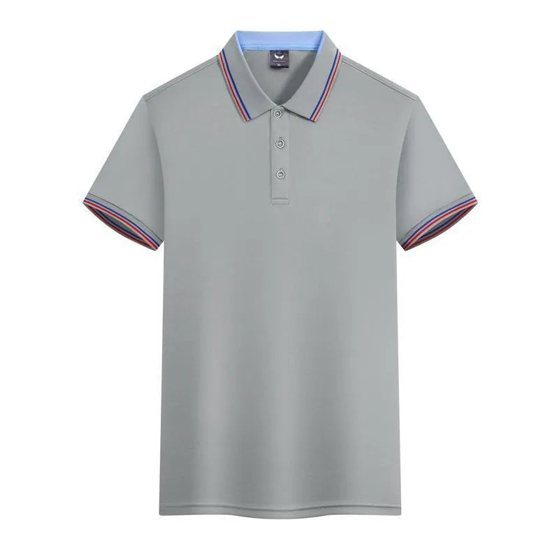 Men's ice silk work polo shirt in slim fit with quick-drying 240g polyester fabric