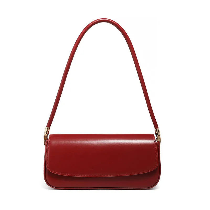 Genuine leather women's saddle bag in caramel, horizontal square shape with double shoulder straps