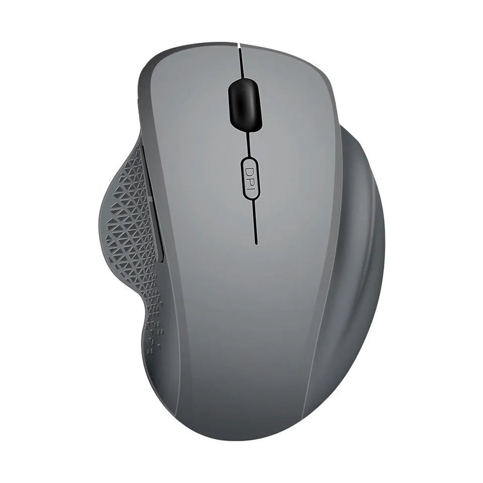 Black or grey USB wireless rechargeable optical mouse for laptop computers with charging cable