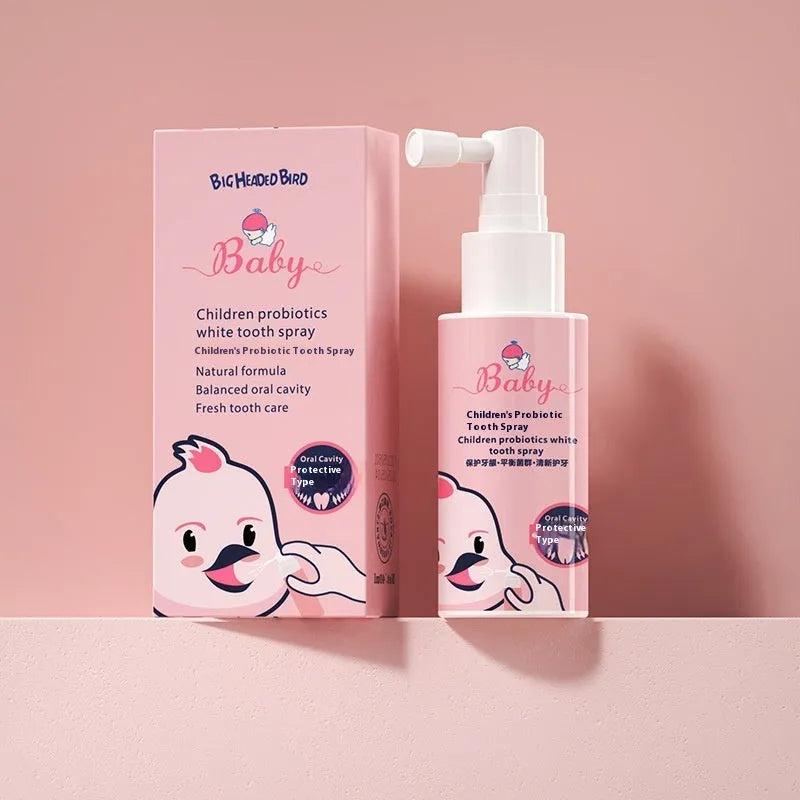 Children's probiotics anticavity oral spray bottle 40ml with strawberry and orange flavour options