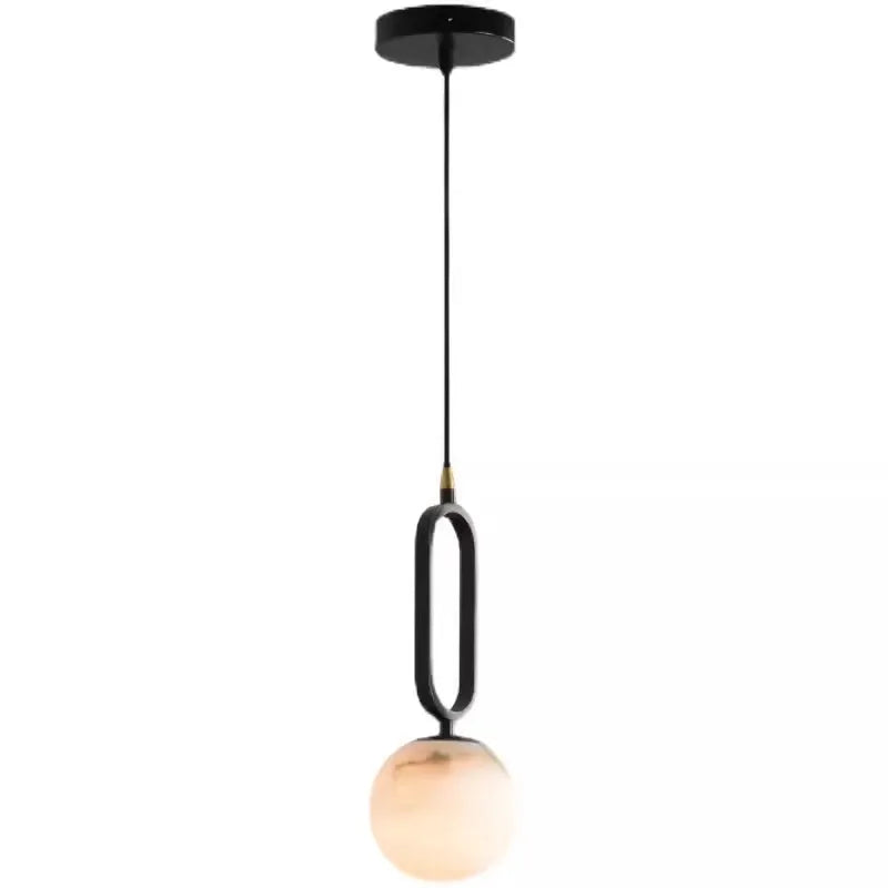 Nordic wall light with marble shade and copper body in Black or natural copper, 12cm or 15cm