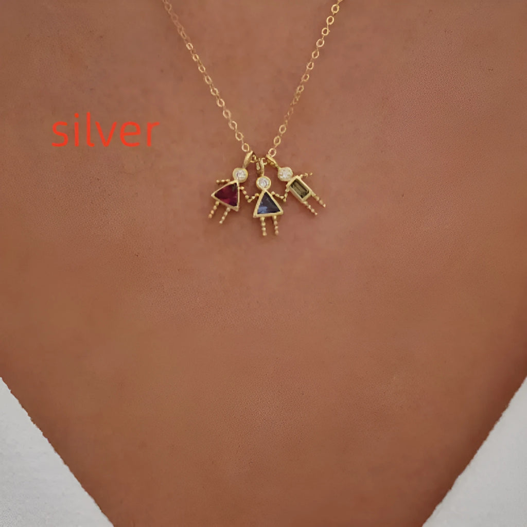 Gilded copper zodiac pendant necklace with inlaid zircon stones for boys, girls, and ladies