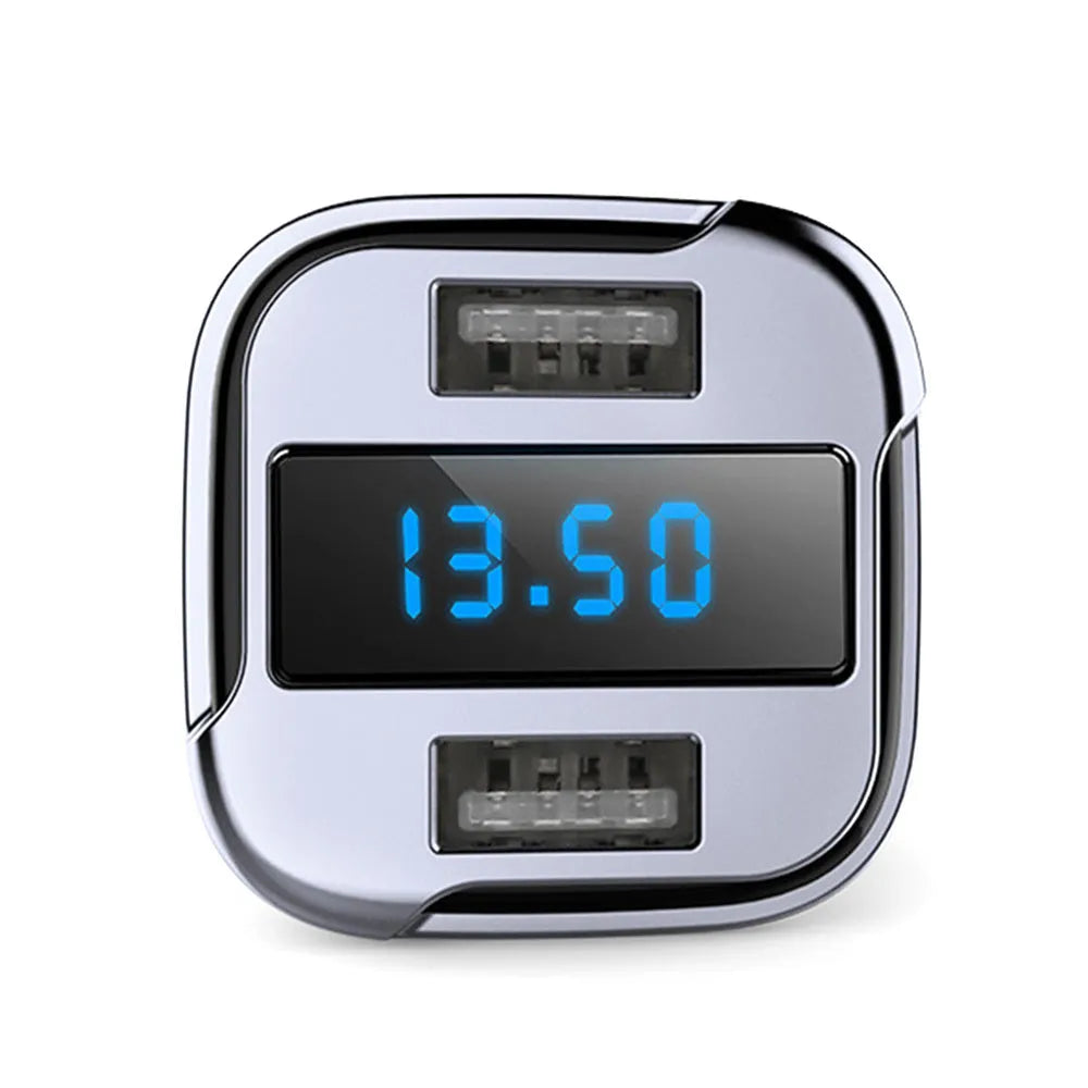 Smart GPS satellite locator mobile phone charger with 24W output, universal USB port, black ABS+PC housing, 7.5cm length