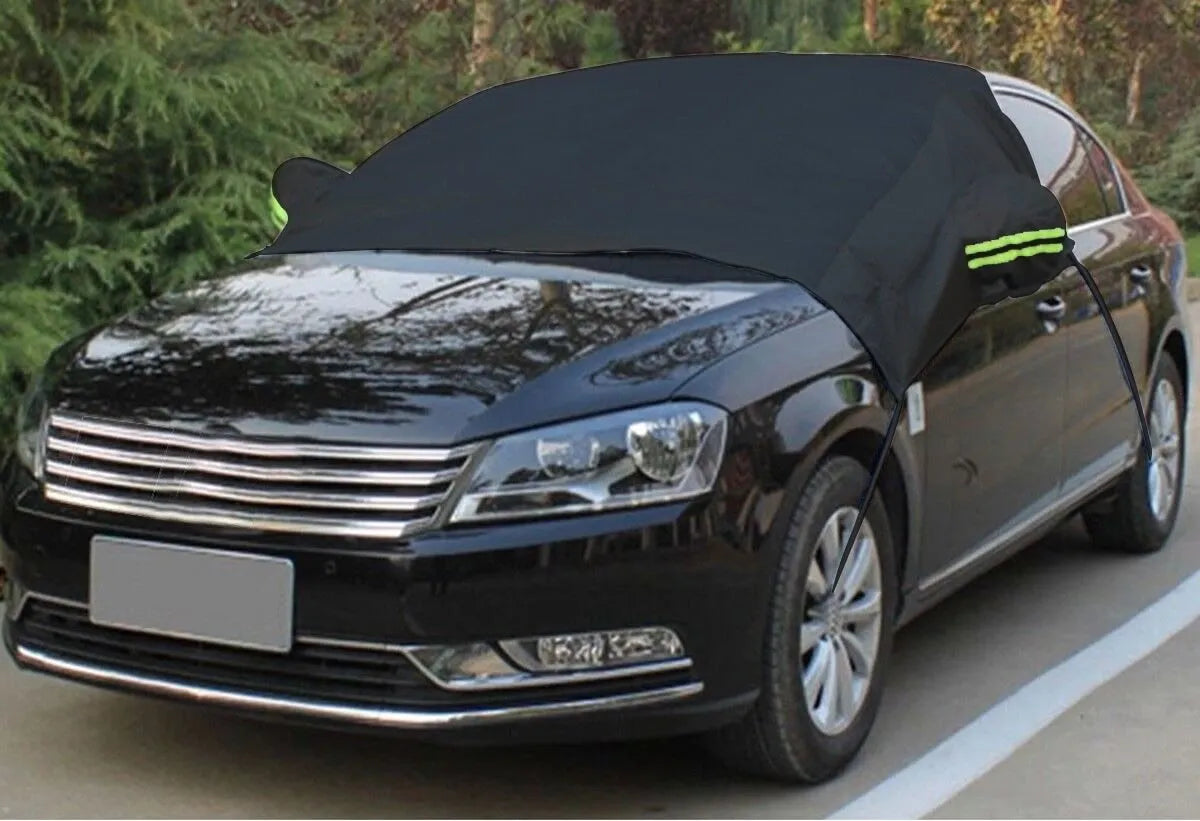 Car windshield frost cover 169x238cm in silver colour, universal fit for winter