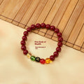 New Five Gods Of Wealth Cinnabar Bracelet in geometric bead shape, available in 8mm to 14mm sizes