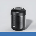 Black portable Bluetooth speaker with 30W output and 1500mAh battery.