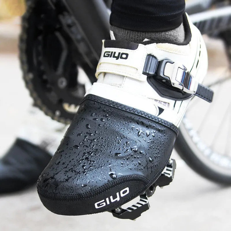 GIYO half palm shoe cover windproof warm self-locking forefoot cover for mountain and road bike shoes model GUXT-03