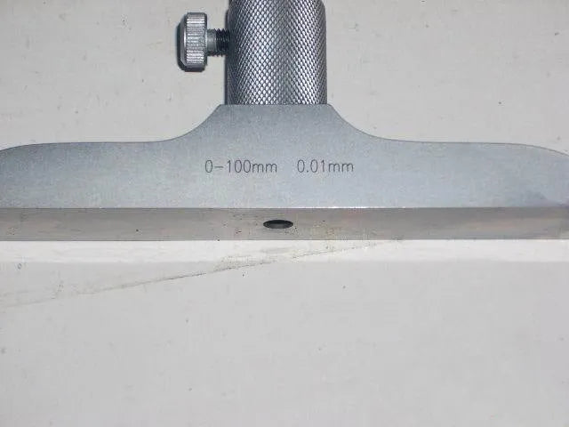 Depth micrometer measuring instrument with 0-100mm range and 0.01μm resolution