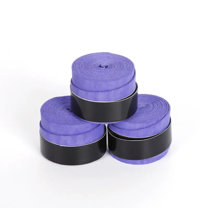 Frosted flat racket grip tape in multiple colours on white background