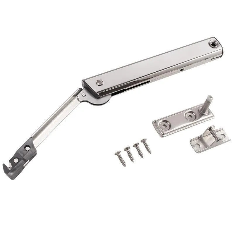 Cold rolled steel flap-up door support rod for tatami cabinets in natural stainless steel colour