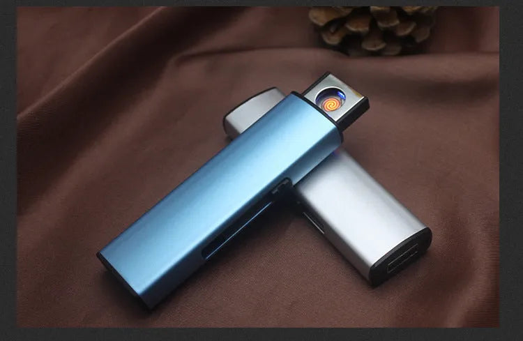 Set of 20 rechargeable windproof cigarette lighters with metal casings in various random colours