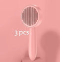 Cat comb with 178 steel needles and HTPE protection points in blue for pet grooming