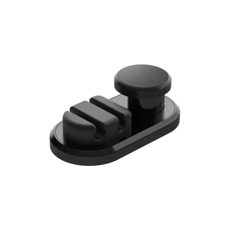 Car data cable storage hook in dark green with adhesive mount for vehicle organisation