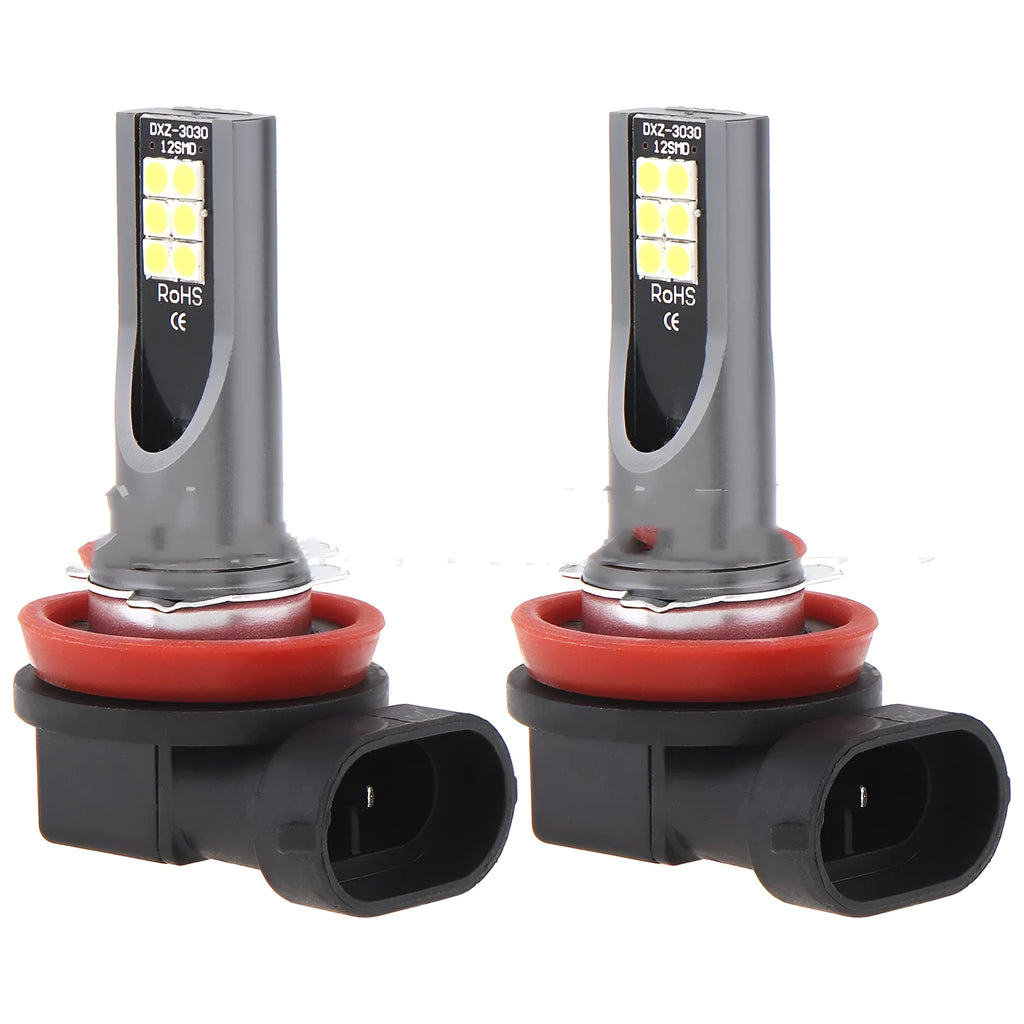 LED car headlight 24W 1200LM H8 H11 socket white light aluminium housing
