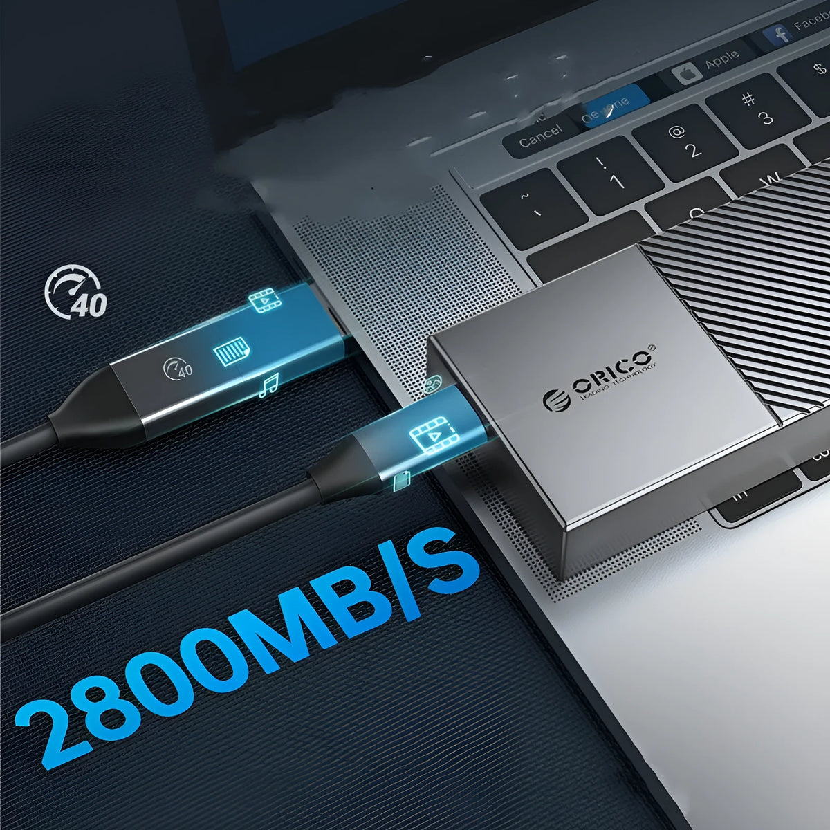 Aluminium alloy M.2 SATA NVMe SSD enclosure, 29 x 107 x 12.5 mm, max 4TB, grey gold or silver case