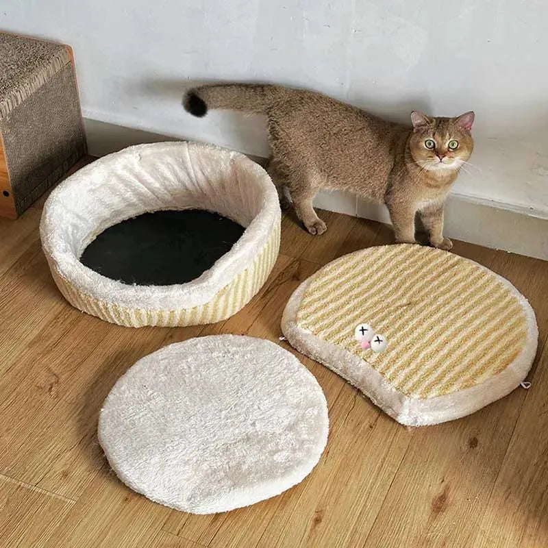 Causeway Braised Sandwich Cat Nest 45cm closed shape cat bed pink