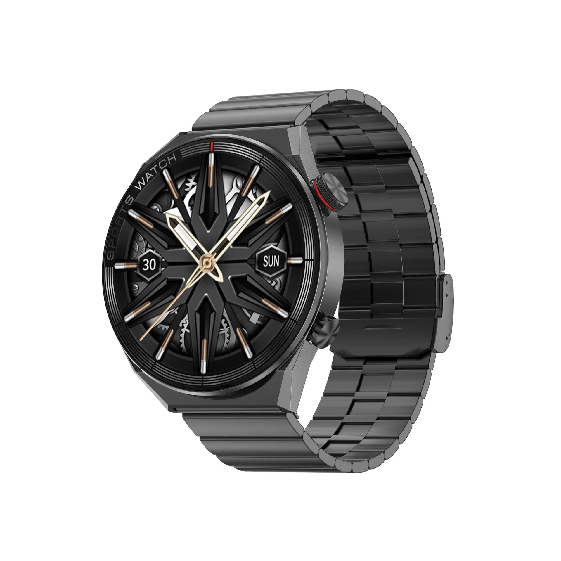 Large screen Bluetooth smart watch with HD colour display and metal case