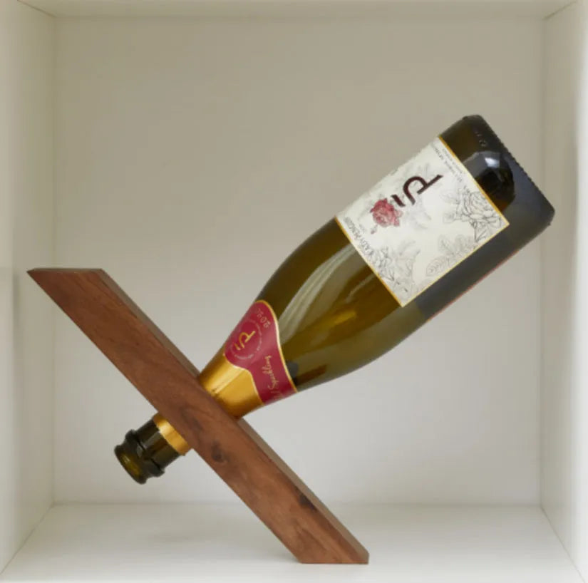 Bamboo wine bottle rack creative shelf semicircle design for kitchen bar