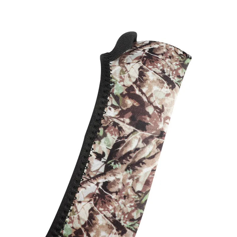 Reversible neoprene tactical scope cover for rifle shotgun in black and camouflage print