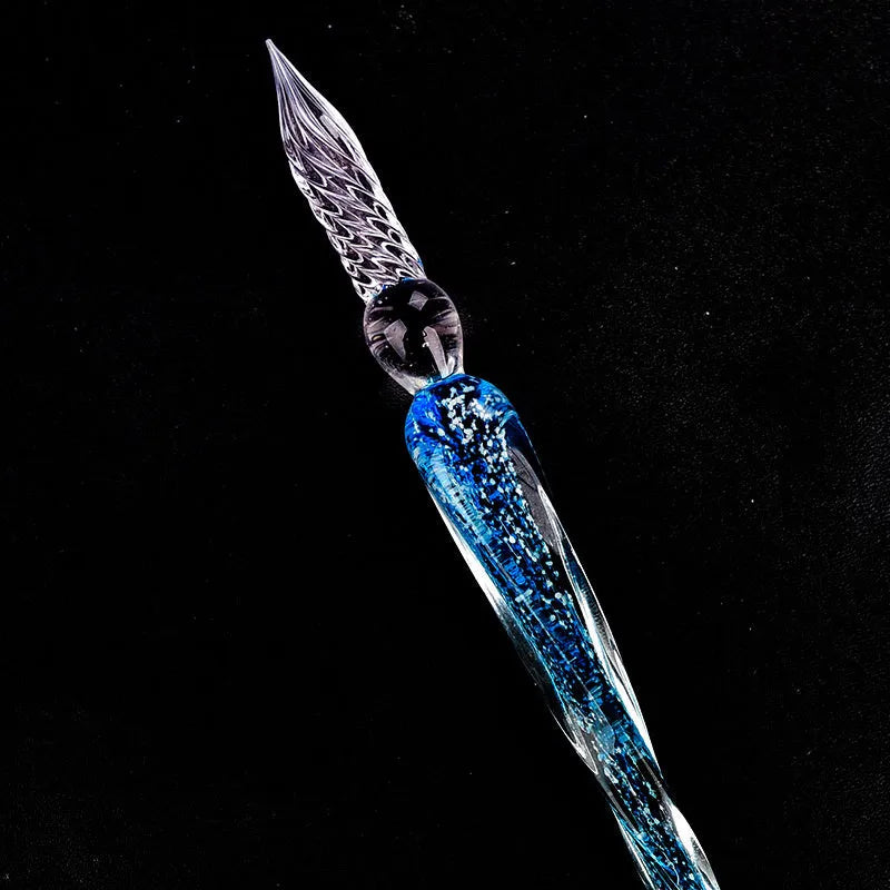 Creativity Luminous Glass Pen Crystal Dip Pen in multiple colours including black, blue, green, and purple