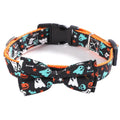 Cat collar holiday ornaments with geometric pattern in polyester, black ghost colour
