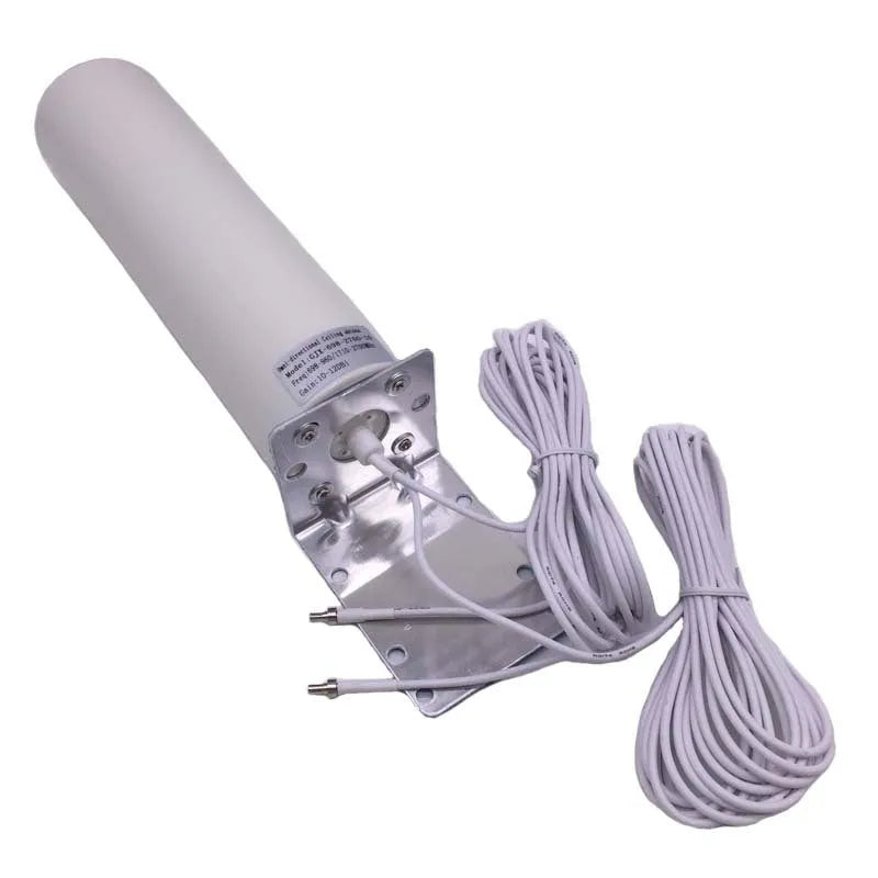4G LTE router antenna with 12dBi gain, dual-band 698-960MHz and 1710-2700MHz, available with SMA CRC9 TS9 connectors