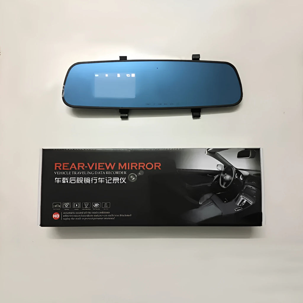 1080P HD rearview mirror driving recorder with 2.4 inch display and 100 degree lens angle