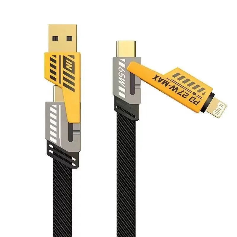 Fast charging data cable for Android phone with zinc alloy connector in 1M length, available in deep black colour