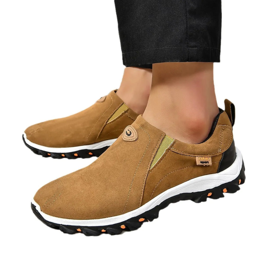 Men's round head thin overshoes in multiple colours with rubber sole and PU upper