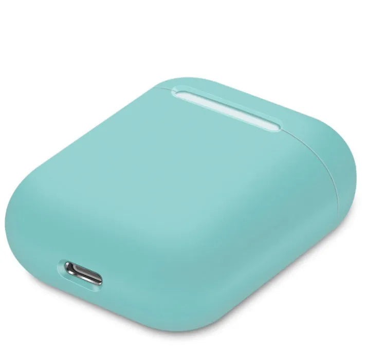 Split-design silicone protective cover for Apple AirPods charging case in a selected solid colour.