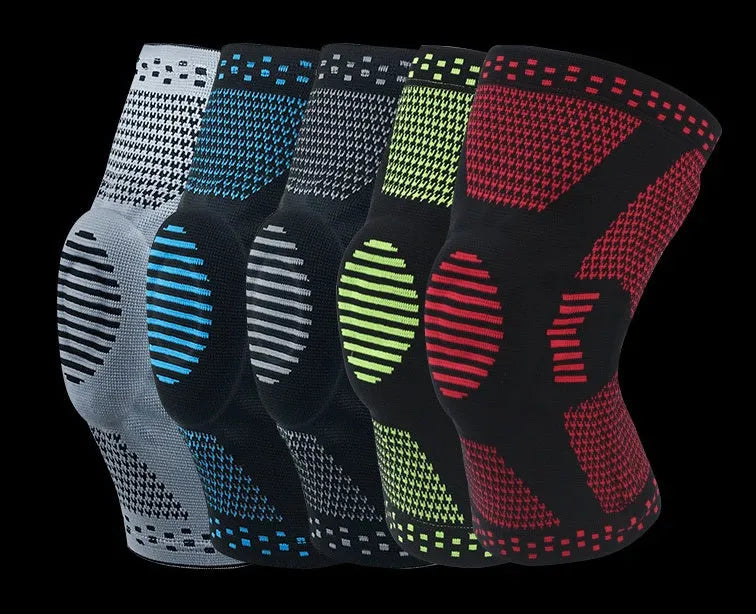 Knee patella protector brace with silicone spring cushion for basketball sports