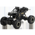 Large 4WD off-road remote control car in silver, 38 cm size, with ABS plastic body and antenna