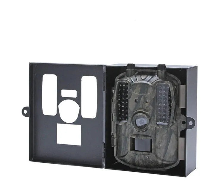 Protective camera box enclosure for BL480 model 4G trail camera used for wildlife monitoring
