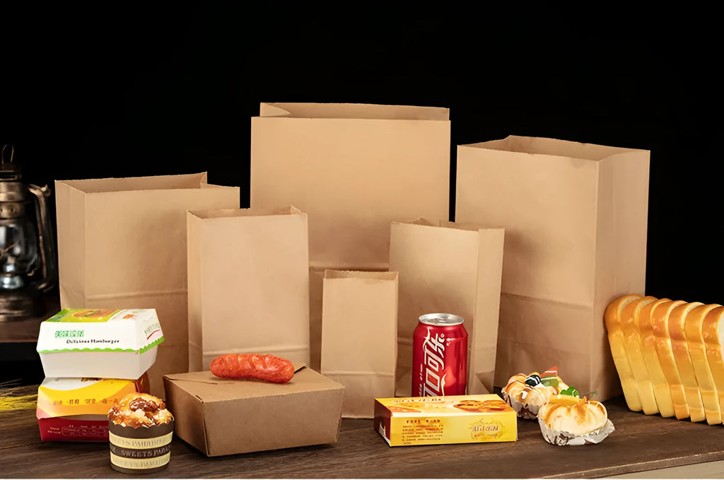 Yellow kraft paper aluminium foil thickened snack packaging bag with customisable capacity sizes