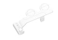 KB06 pure white bidet attachment with control knob, detachable nozzle, and three copper plumbing fittings on a white background.