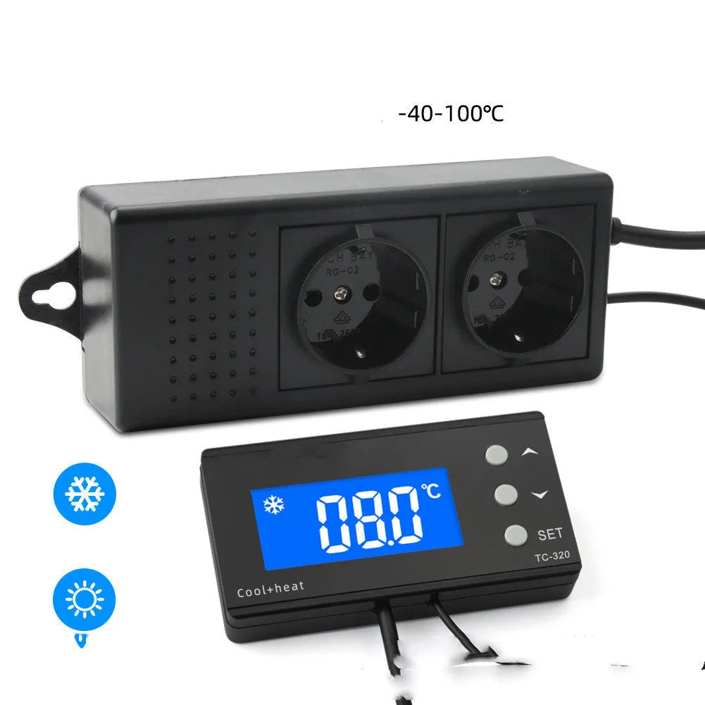 Pet temperature controller with split socket, 220V, automatic refrigeration and heating, 170x70mm