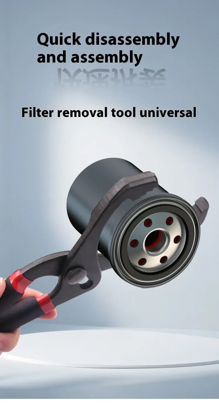 10 inch Y shape oil filter wrench with adjustable 77-150mm opening, high carbon steel and plastic, 321g bagged