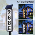 Solar doorplate lamp LED 120x120x900mm plastic outdoor garden lighting