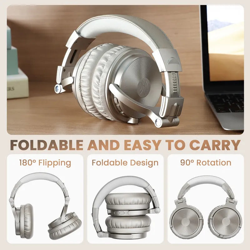 OneOdio PRO C wireless Bluetooth headset in champagne gold with microphone and 50mm drivers