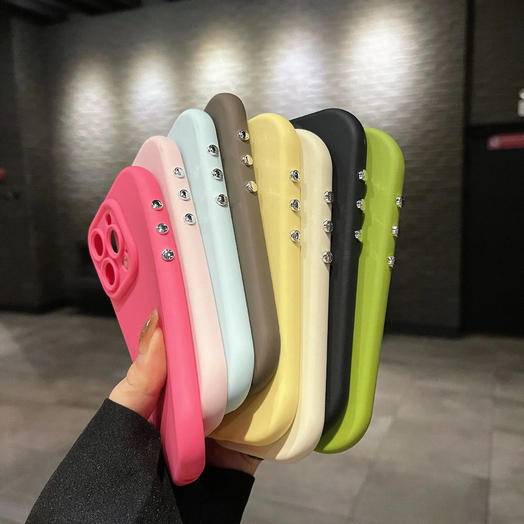 Electroplated solid colour silicone TPU drop-resistant protective phone case for iPhone models