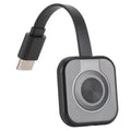Wireless HDMI transmitter, compact 4.6 x 4.3 x 0.6 cm, for mobile same-screen projection with HDMI interface.