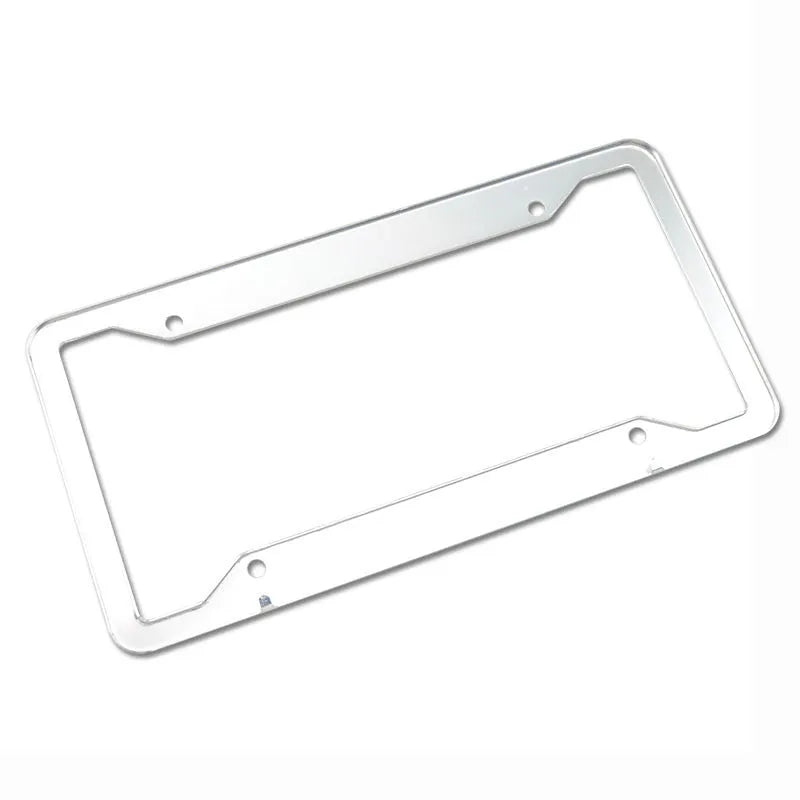 Aluminium alloy licence plate frame in black, light grey, sandblasted silver and stainless steel colours