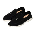 Gommino slip-on loafers with rubber sole and high-top design in neutral colours
