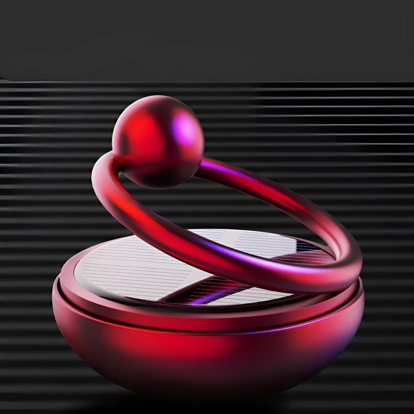 Solar rotate car air freshener aluminium alloy 60mm black red gold silver maglev design