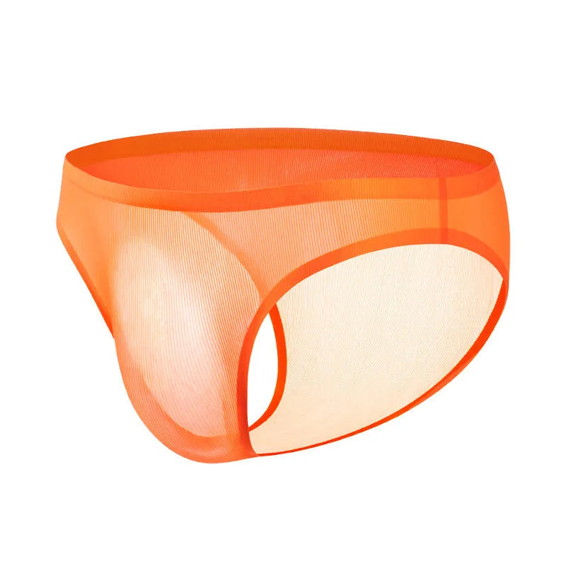 Ultra-thin ice silk seamless briefs in a low waist design, shown in a solid colour on a neutral background.