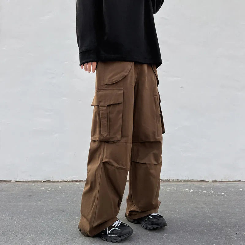 American Vintage functional overalls for men in brown, chemical fibre blend, polyester 75%, no stretch