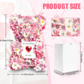 Pink artificial rose bear handmade from polyester and foam, 17 cm tall, displayed as Valentine's ornament