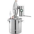 50L 304 stainless steel brewing still with thermometer, water pump, and barometer for home wine making