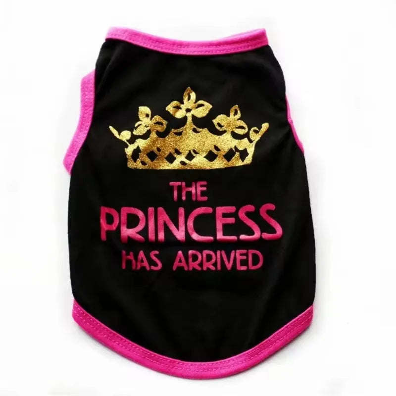Cotton dog vest for small dogs in various colours, sizes XS to XL, for spring and summer wear.